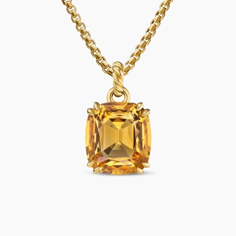 David Yurman Gold Citrine Marbella Necklace